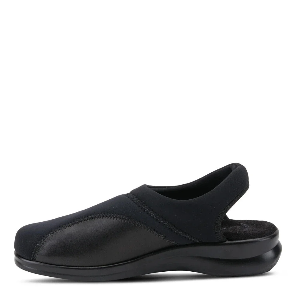 Flexus by Spring Step Flexia Clogs Women's 7.5-8 Black Leather Slingback GAL994